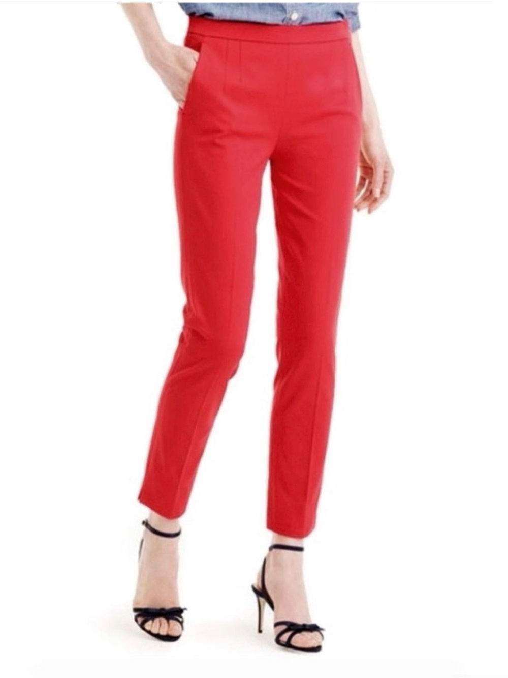 J. Crew Red Martie Trouser Pants